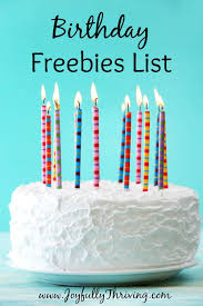 birthday freebies list