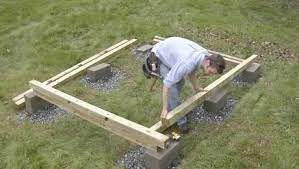 frame a floor for a garden shed