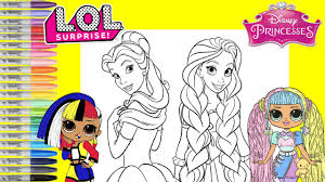 For fans of the anime and the gacha life game. Disney Princess Makeover As Lol Surprise Omg Angles And Candylicious Coloring Book Page Youtube