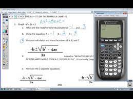 the quadratic formula with a calculator