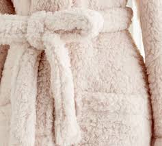 Teddy Bear Faux Fur Robe Small Gray Bath Robes