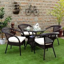 Outdoor Garden Coffee Table With 4