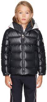 kids black cardere down jacket by