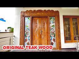teak wood main door design in indian
