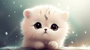 cute white kitten wallpaper background