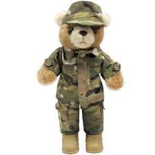 Teddy bear military uniform
