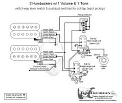 Guitar pickup engineering from irongear uk. Guitar Wiring Diagrams 2 Humbuckers 3 Way Switch 1 Volume 1 Tone