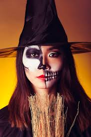 free photo witch with broom and mask