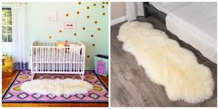room with sheepskin for your child or baby