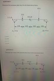 determine the maximum shear force