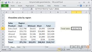 Excel Formula Get Pivot Table Grand Total Exceljet