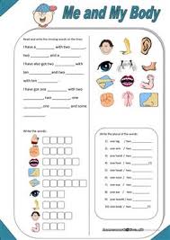 Helpful for kids to identify the parts of body. English Esl My Body Worksheets Most Downloaded 70 Results