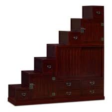 anese style step tansu chest asian