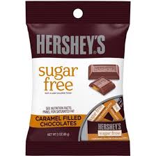 is hershey s sugar free caramel filled