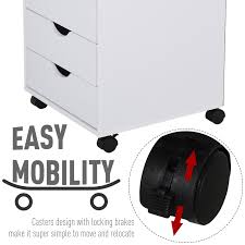 I had planned on placing my printer on top and also needed a drawer for hanging files. White Homcom 5 Drawer File Cabinet Storage Organizer Filing Cabinet With Nordic Minimalist Modern Style Wheels Office Products Cabinets Racks Shelves Ekoios Vn