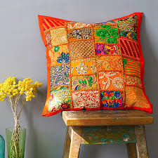 indian patchwork cushion covers