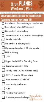 Give Planks Workout Plan The Fitnessista