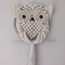 Owl Macrame Wall Hanging Felt