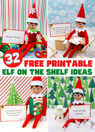 free elf on the shelf printable notes