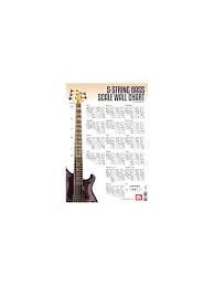 Corey Dozier 5 String Bass Guitar Scale Wall Chart Presto