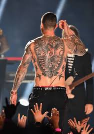 Adam Levine Wins At Shirt Removal At The Super Bowl Time