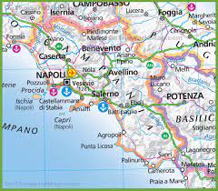 Find location, address and route. Campania Region Italy Map Page 1 Line 17qq Com
