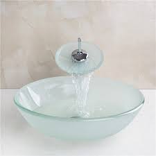 Round Tempered Glass Vessel Sink