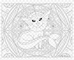 Pokemon coloring pages vaporeon coloringpagesfree. Vaporeon Pokemon Colouring Pages For Adult Clipart 700207 Pikpng