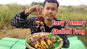 fried stuffed frog asian food cooking