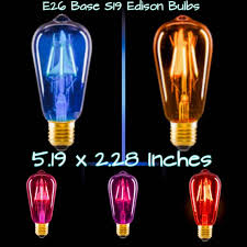 E26 Colored Edison Light Bulbs Filament Light Bulb Vintage Etsy