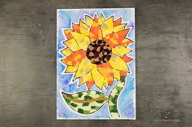 Paper Sunflower Collage Art Arty