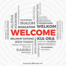Welcome Word Composition In Different Languages Vector