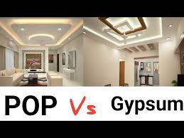 pop vs gypsum vs pvc false ceiling