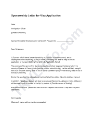 sponsorship letter for schengen visa