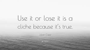 All of the images on this page were created with quotefancy studio. Julian Cope Quote Use It Or Lose It Is A Cliche Because It S True