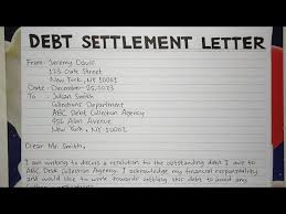 how to write a debt settlement letter