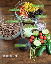red quinoa bowl and lime cilantro ranch