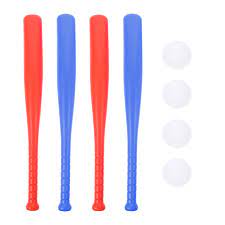 4 sets plastic baseball bat kit with