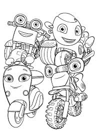 Free, printable coloring book pages, connect the dot pages and color by numbers pages for kids. Ricky Zoom Coloring Pages Learny Kids