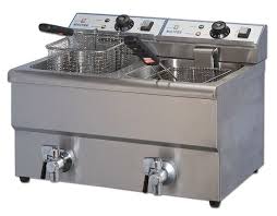 electric fryer professional double sink