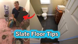 how to install a slate stone floor
