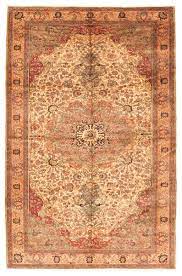 hand knotted wool cream rug