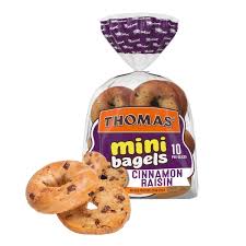 thomas cinnamon raisin mini bagels 10
