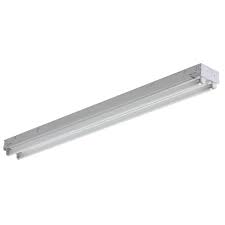 Details About Lithonia Lighting 2 Light White Electronic Channel Fluorescent Strip Light