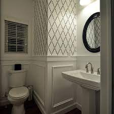 Stenciled Bathroom Walls Design Ideas