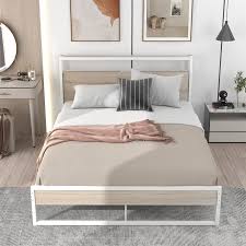 Aukfa Metal Queen Size Bed Frame With 2