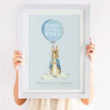 personalised peter rabbit christening
