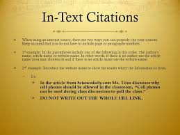 In text citation        