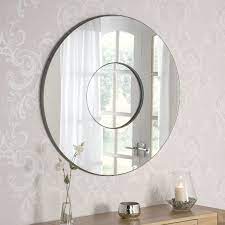 Round Plain Frameless Wall Mirror