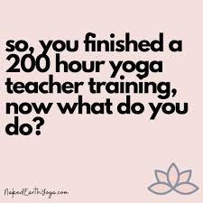 finished a 200 hr yoga teacher training